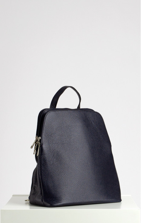 Leather Multiway Backpack in Indigo [1]
