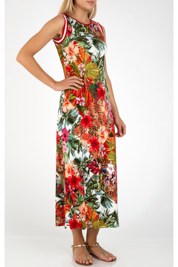 Summer loose silhouette dress in floral prints