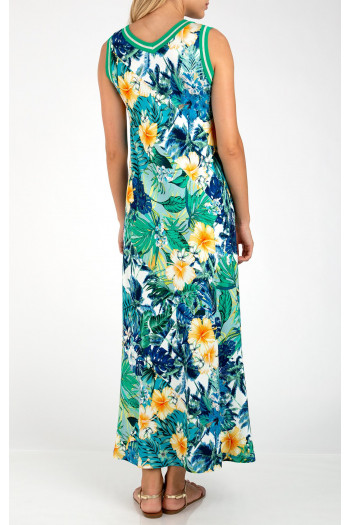 Summer loose silhouette dress in floral prints [1]