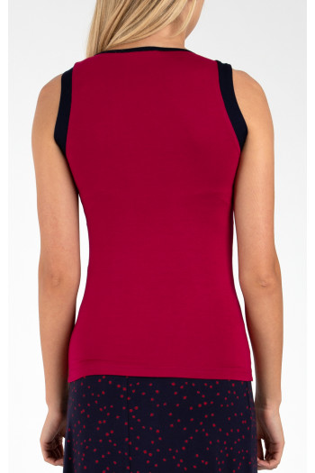 Vest Top In Navy and Red [1]