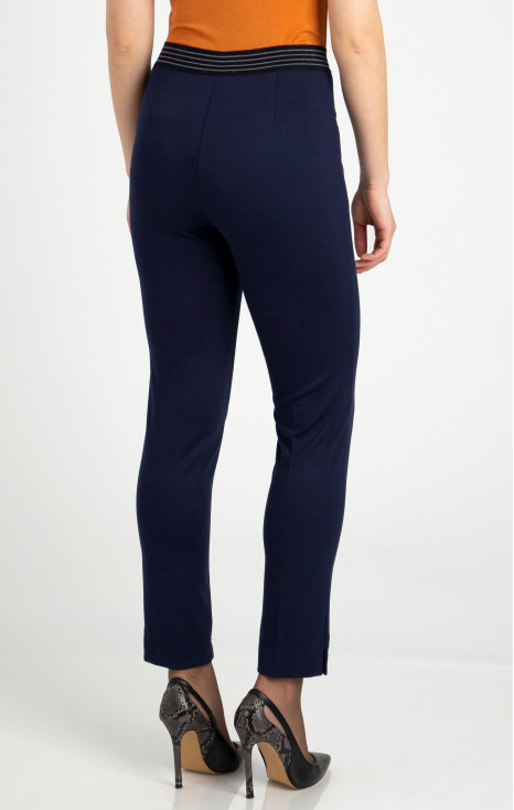Slim Fit Jersey Trousers in Blue [1]