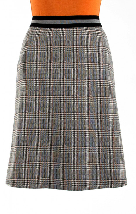 flowy checkered skirt