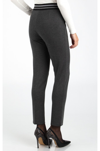 Slim Fit Jersey Trousers in Dark Grey [1]