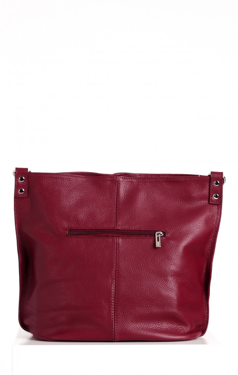 Genuine leather bag in Wine red color