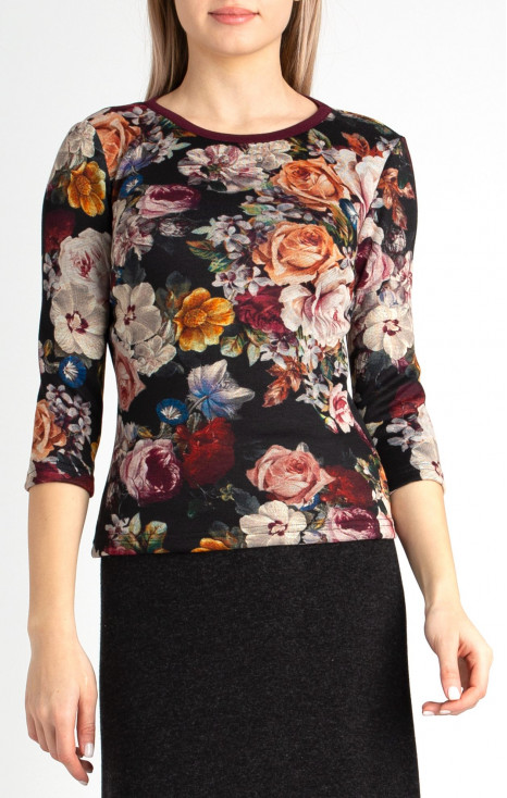 Jersey Top with Floral Print