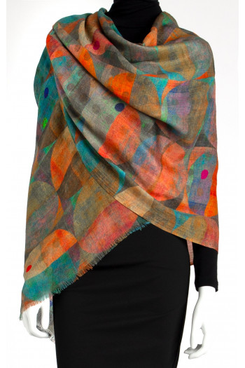 Wool-silk scarf