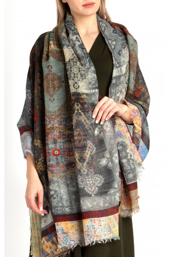 Wool-silk scarf