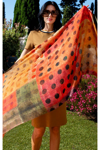 Wool-silk scarf