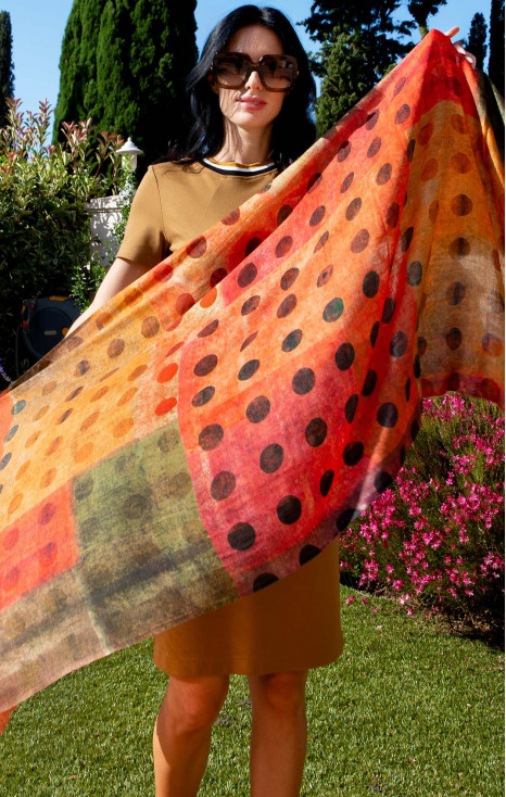 Wool-silk scarf