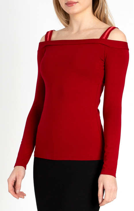 Blouse with cut-out sleeves