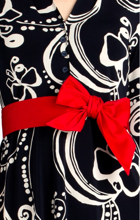 Cotton Waist Tie Belt in True Red colour [1]