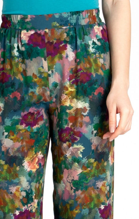 Wide Leg Trousers with Floral print