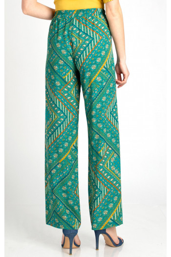 Wide Leg Trousers with an Abstract Print [1]