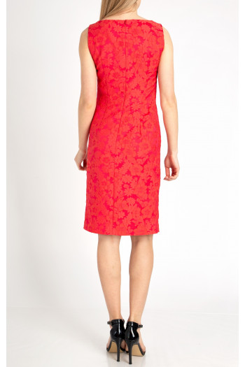 Coral jacquard dress [1]