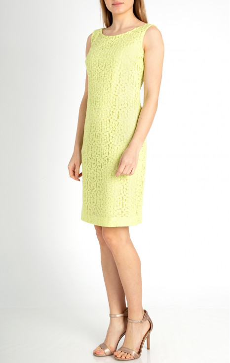 Midi Lace Dress in Lime