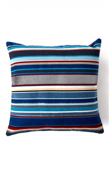 High quality cushion cover with multicolor stripes