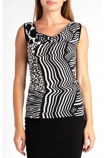 Draped neckline top