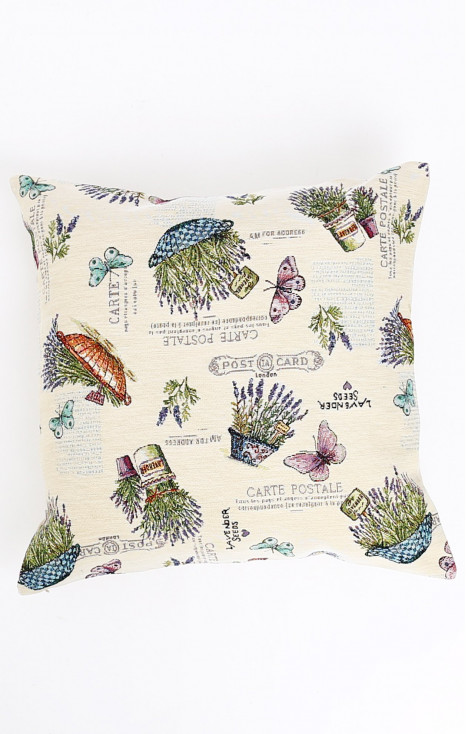 High quality cushion cover with lavender and butterflies