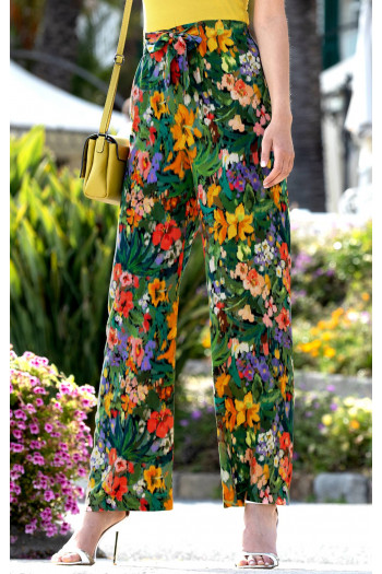 Floral Wide Leg Trousers [1]
