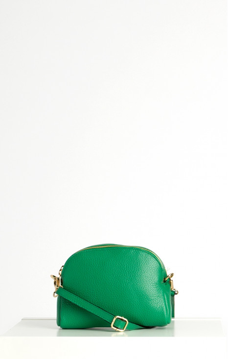 Leather Mini Bag in Green