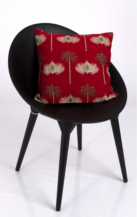 Palm Tree Cushion Cover in Red