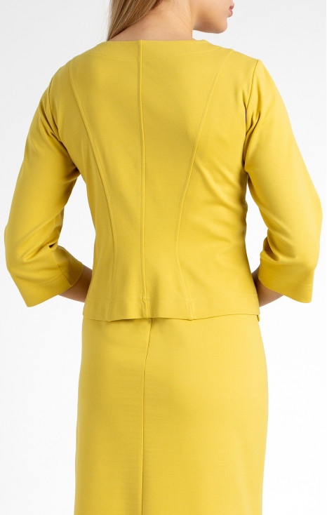 Short Jacket with Buttons in Yellow