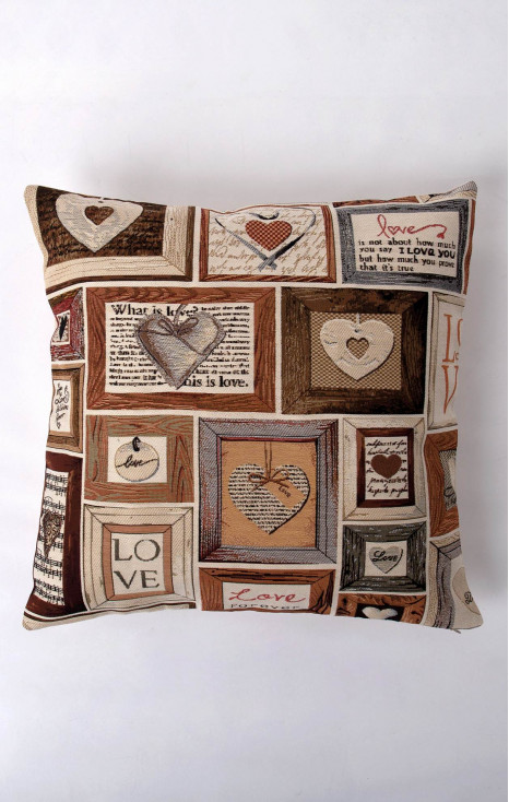 High quality cushion cover with beautiful motif on hearts