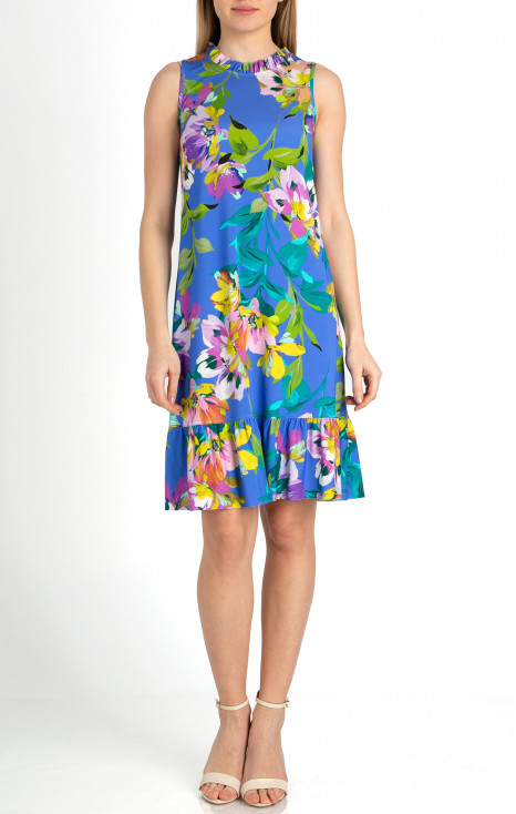 Frills Neckline Mini Dress