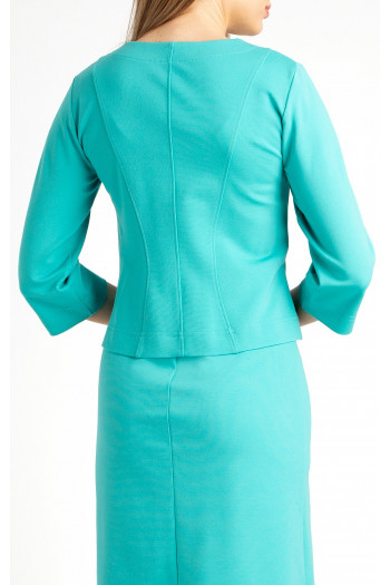 Short Jacket with Buttons in Turquoise [1]