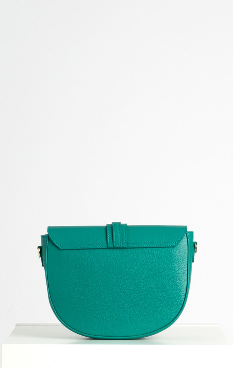 Leather handbag in Emerald