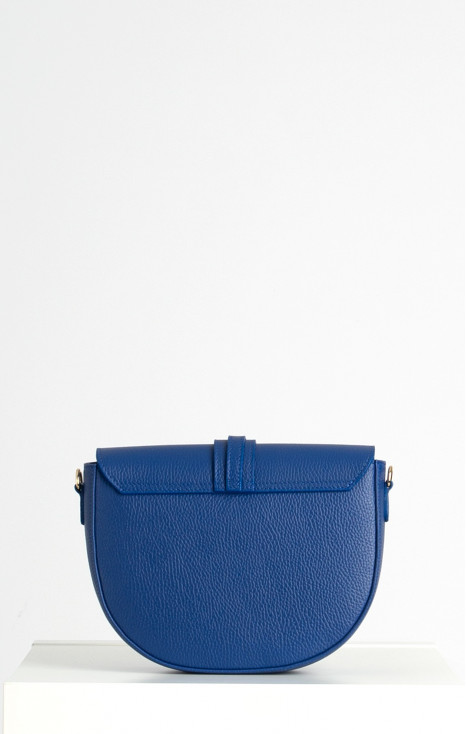 Leather handbag in Blue