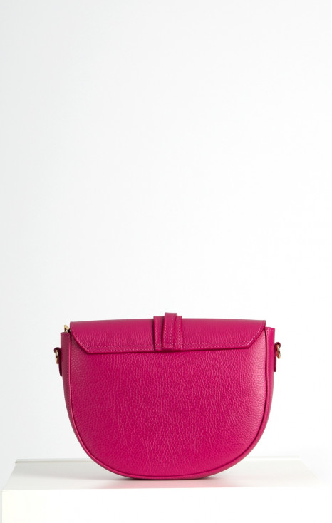 Leather handbag in Fuchsia