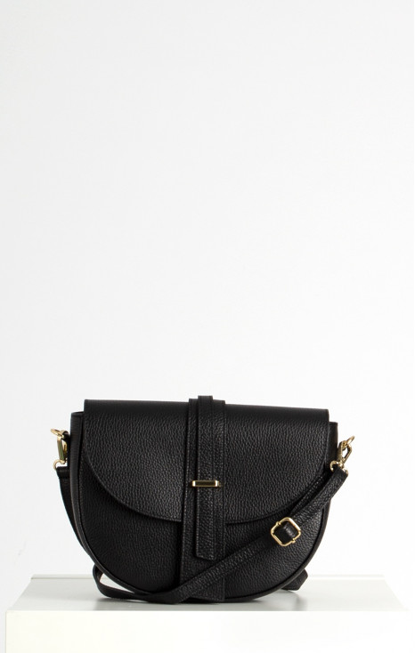 Leather handbag in Black
