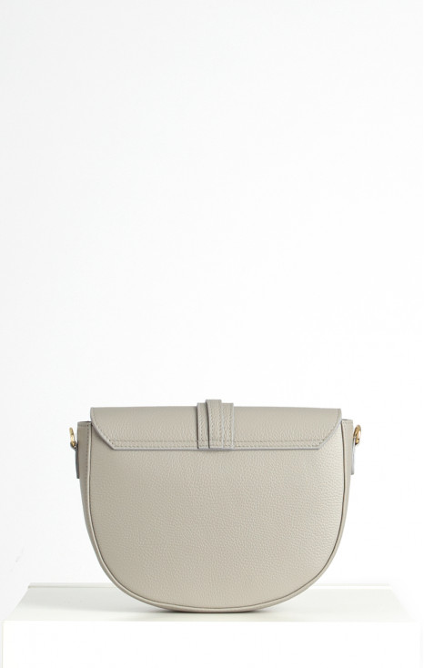 Leather handbag in Light Grey [1]