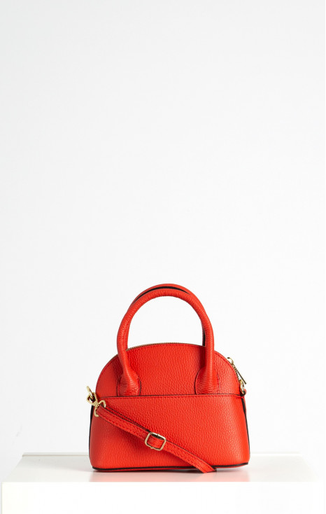 Leather Bag in Hibiscus Colour