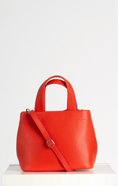 Genuine leather bag - Hibiscus