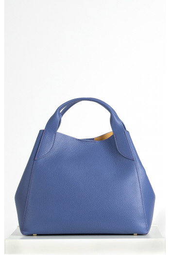 Handmade genuine leather bag - Blue Ice