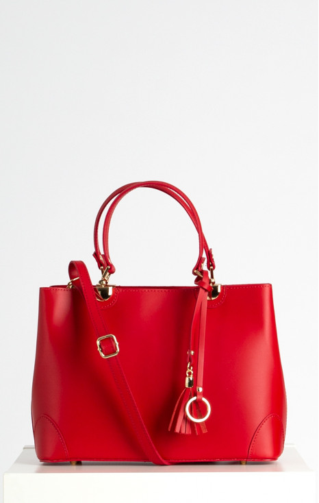 Genuine leather bag - Red