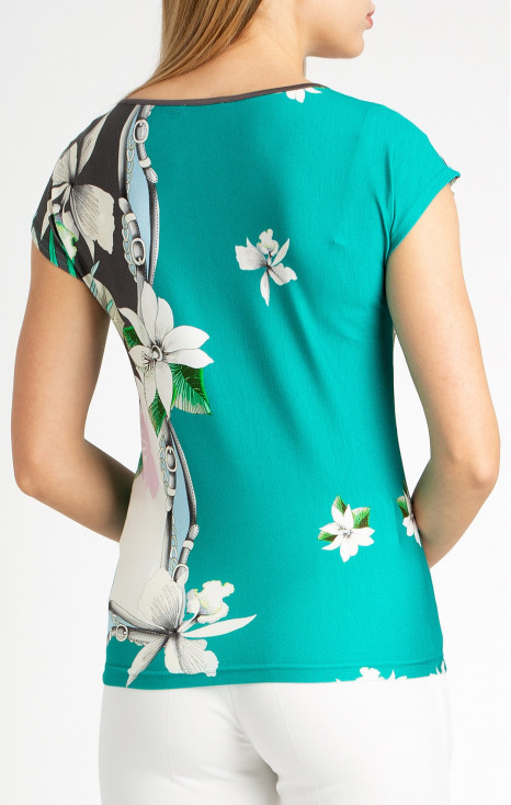 Blouse Tropical green