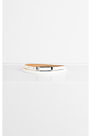 Leather Belt in White