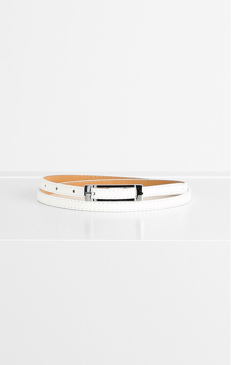 Leather Belt in White [1]