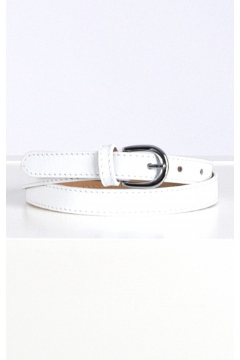 Real Leather Belt in White [1]