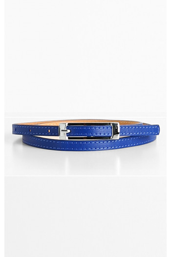 Leather Belt in Royal Blue [1]