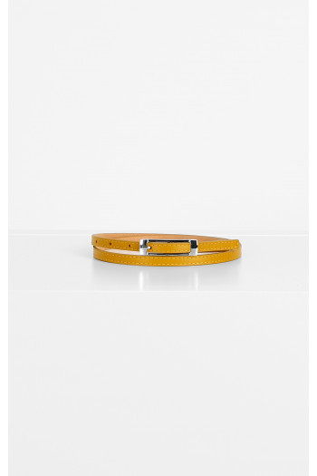 Genuine leather belt - Mustard