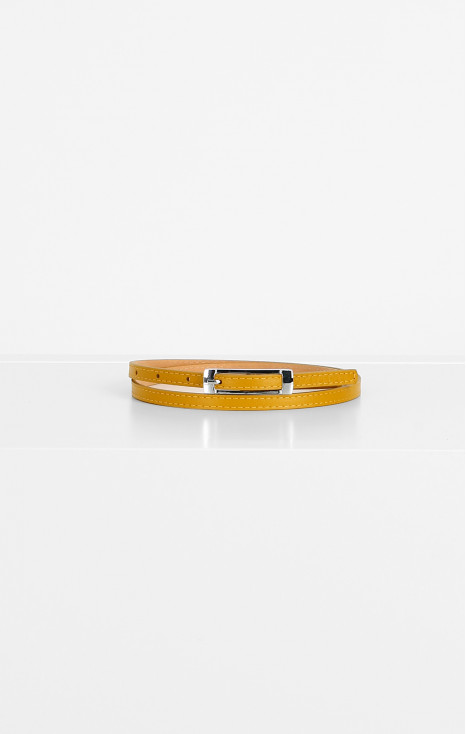 Genuine leather belt - Mustard