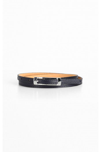Leather Belt in Dark Blue [1]
