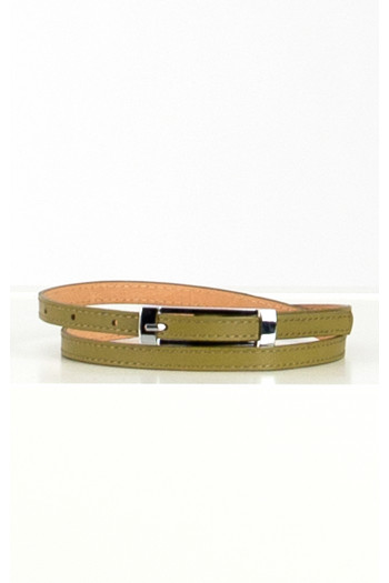 Leather Belt in Khaki [1]