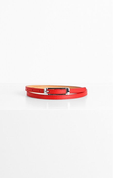 Genuine leather belt - Red