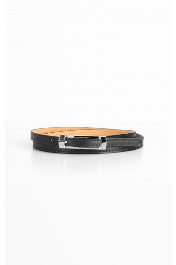 Leather Belt in Black [1]