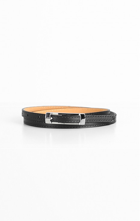 Leather Belt in Black [1]